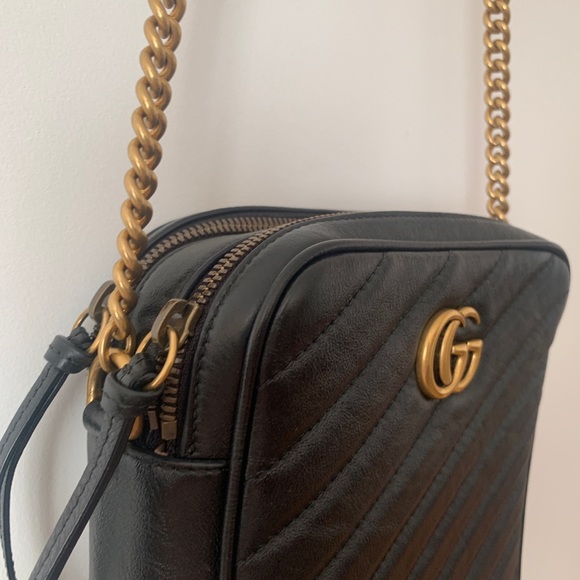 Gucci Matassè Tall Crossbody Bag Black w/ Chain - Picture 5 of 8